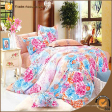 Design bordado e impresso puro algodão conjunto de cama de luxo